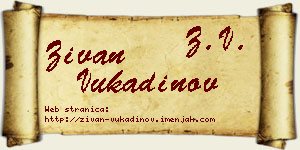 Živan Vukadinov vizit kartica